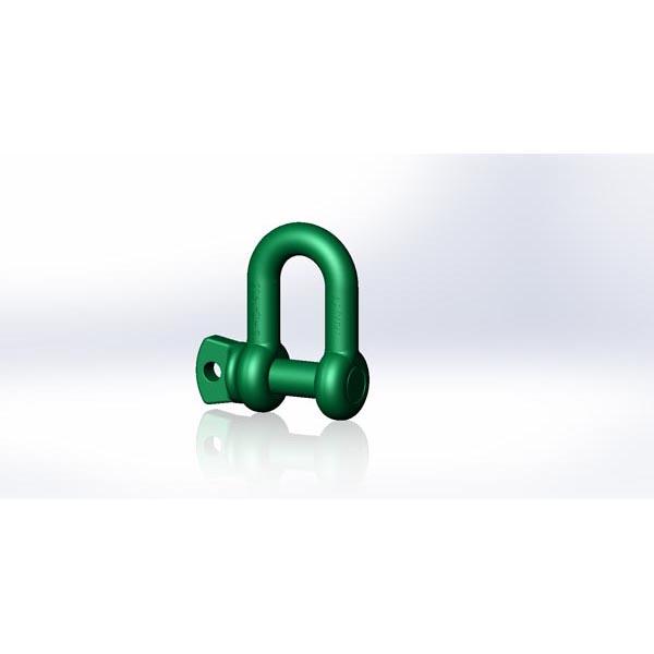 Прямая такелажная скоба (D-Shackle) с винтовым пальцем MBL 5 т — артикул HO-1905 (D-SHACKLE WITH SCREW PIN MBL 5 TON), аналоги: DS-5T, 1-10-25-05, C3.8-5