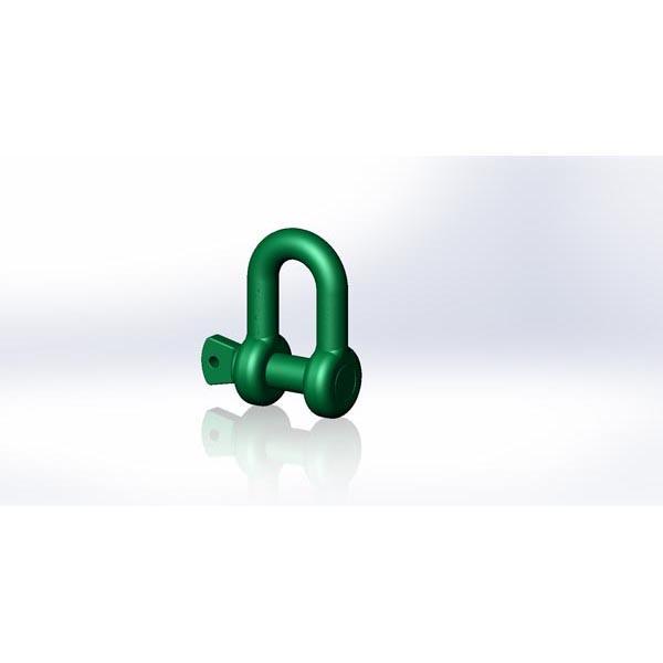 Прямая такелажная скоба (D-Shackle) с винтовым пальцем MBL 20 т — артикул HO-1920 (D-SHACKLE WITH SCREW PIN MBL 20 TON), аналоги: DS-20T, 1-10-25-20, C3.8-20