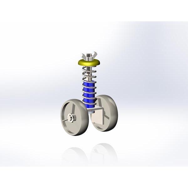 Комплект колес с осью в сборе для опорного козла TH-1-0 — артикул TH-WH-SET (WHEELSET FOR TH-1-0), аналоги: CT-WH-SET, RR-21-WSET, TH-WSET
